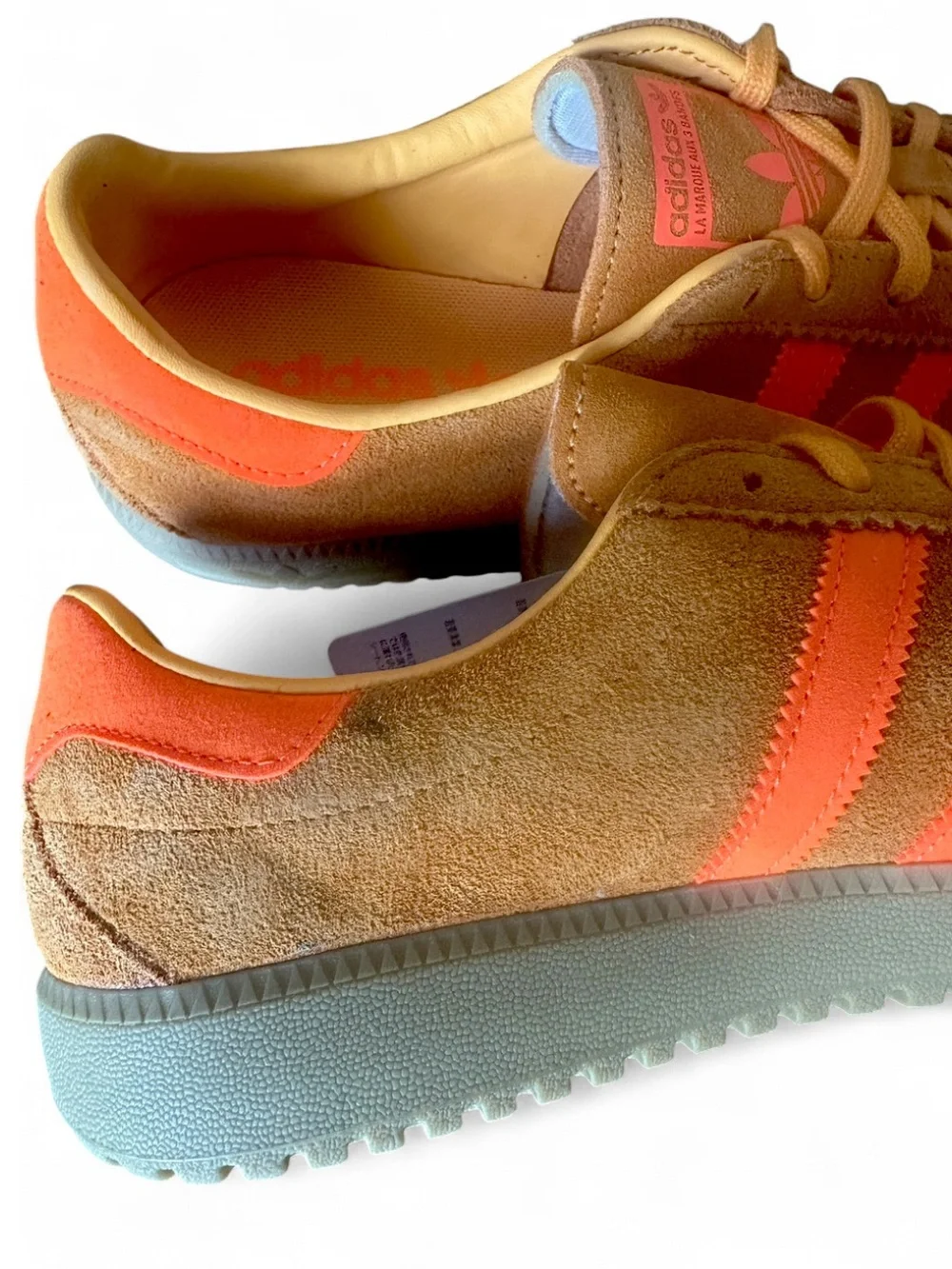 adidas BRMD Orange Suede Low-Top Sneakers with Gum Sole Size US 9.5 Men’s